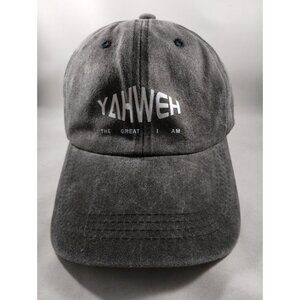 Yahweh The Great I Am Baseball Cap Religious Christian Charcoal Black Gray Hat